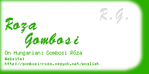 roza gombosi business card